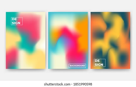 Conjunto de fondo colorido de mosaico abstracto. Usable para banner, portada, fondo y volante.