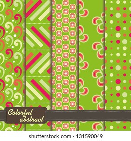 set of colorful abstract pattern