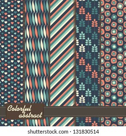 set of colorful abstract pattern