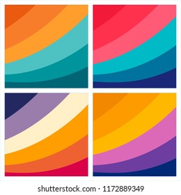 Set of colorful abstract print backgrounds