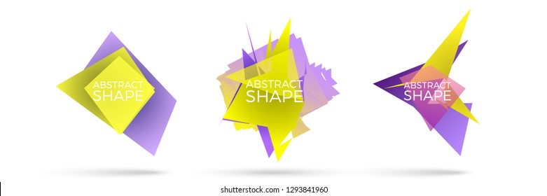 Set of colorful abstract shapes. Vector illustration.