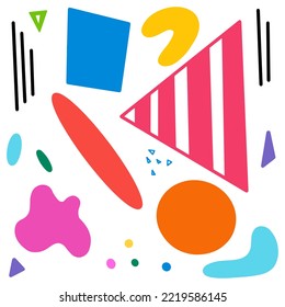 A set of colorful abstract shapes. Vector