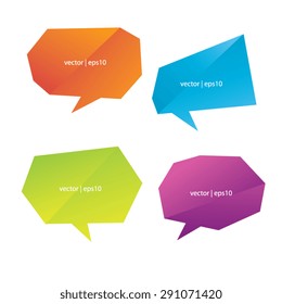 Set of Colorful Abstract Speech Bubbles