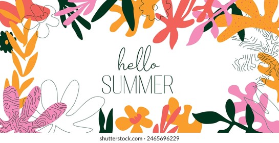 Set of colorful abstract summer backgrounds with tropical palm leaf for social media,banner,cover,poster,stories,card,post.Trendy vector template for your design with copy space for text. Summertime