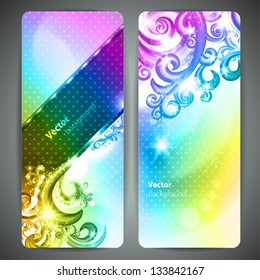 Set of colorful abstract vector banners.