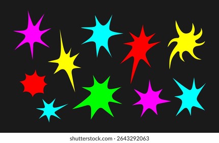 Conjunto de manchas de Vector Abstractas colorido 