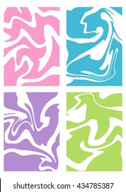 Set of colorful abstract wave backgrounds 