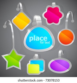 set of colorful advertising stickers. Vector illustration