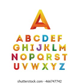 Set of colorful alphabet