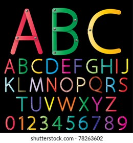 Set of colorful alphabet vector