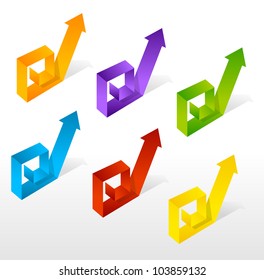 set of colorful arrow