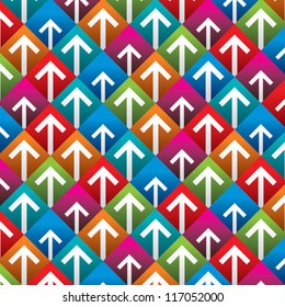 set of colorful arrow buttons