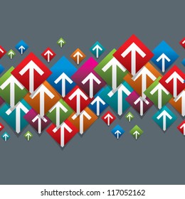 set of colorful arrow buttons
