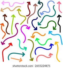 Set of colorful arrow signs
