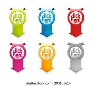 Set of colorful arrows.