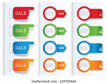 Set of Colorful Arrows and Design banners.