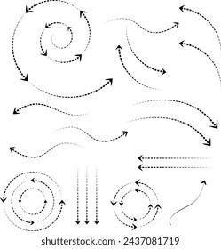 set of colorful arrows to mark in flat style