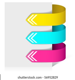 Conjunto de flechas coloridas que apuntan al elemento