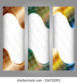 set of colorful background banners with the text watermark