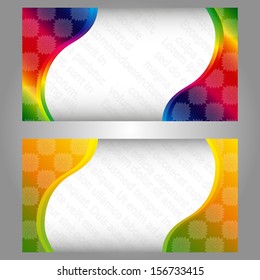 set of colorful background banners with the text watermark
