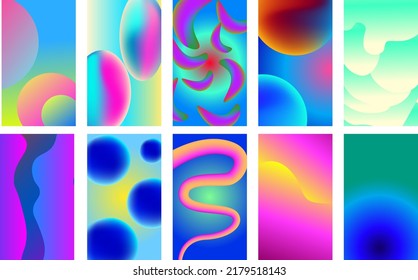 set of colorful background design illustrator