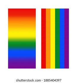 Set of colorful background with LGBT pride flag or Rainbow pride flag. Mobile Template Design.