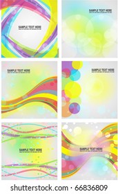 set of colorful backgrounds