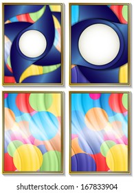 set of colorful backgrounds for cards
