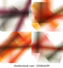 Set of colorful backgrounds with soft gradients and lines. Abstract texture with blurred and geometrical shapes. Stylish desighn element.