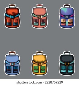 Un conjunto de mochilas coloridas