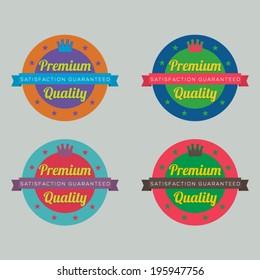 Set of Colorful Badge Labels