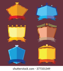 Set of colorful badges and labels in vector.