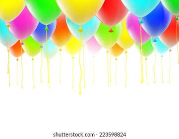 set of colorful balloons