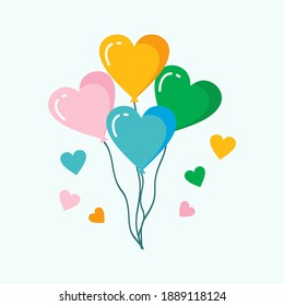 set of colorful balloons. Colorful festive balloons