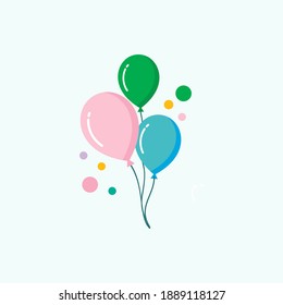set of colorful balloons. Colorful festive balloons