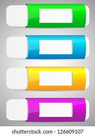 Set of colorful banner template. Vector illustration.