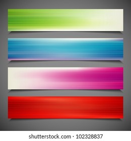 set of colorful banners