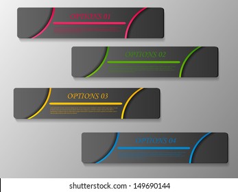 Set colorful banners 