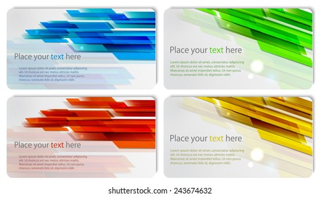 Set of colorful banners