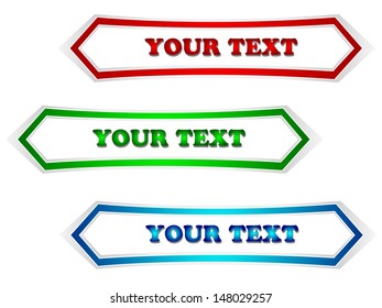 Set of colorful banners arrows