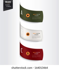 Set of colorful banners, bookmarks, labels, website layouts. Modern design template.