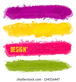 A set of colorful banners with copy-space isolated on white. EPS10 file.