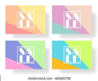 Set of colorful banners, flyers, posters for sale. Elements of infographics, vector illustration.