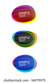 set of colorful banners on white
