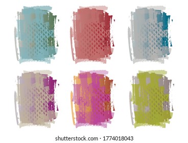 Set of colorful banners with paint splash. Design element. Vector illustration.