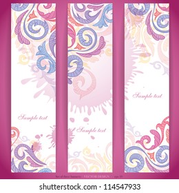 Set of colorful banners. Vector illustration. Eps 10.
