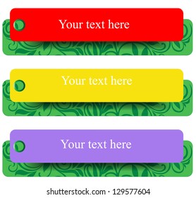 A set of colorful banners vector illustration