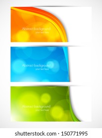 Set of colorful bannners