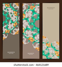 Set of colorful Beautiful mandala  ornament banners design