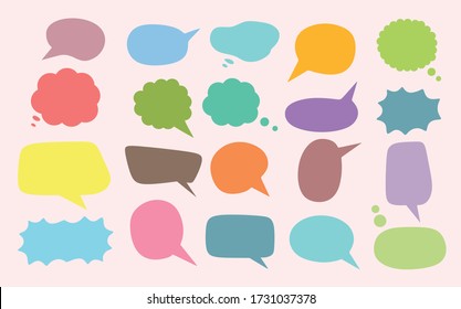 Coloridas burbujas de grandes discursos